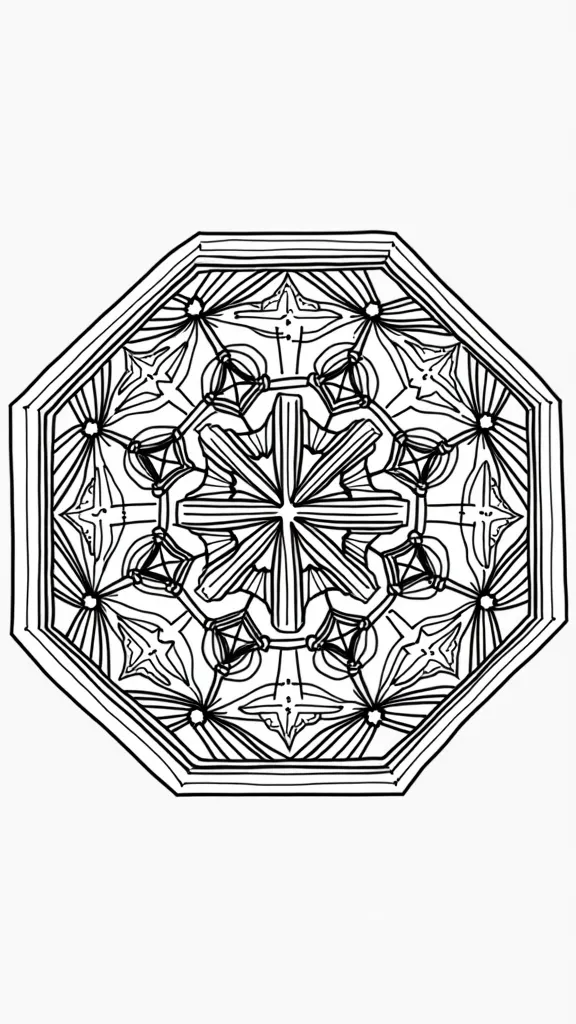 octagon coloring page
